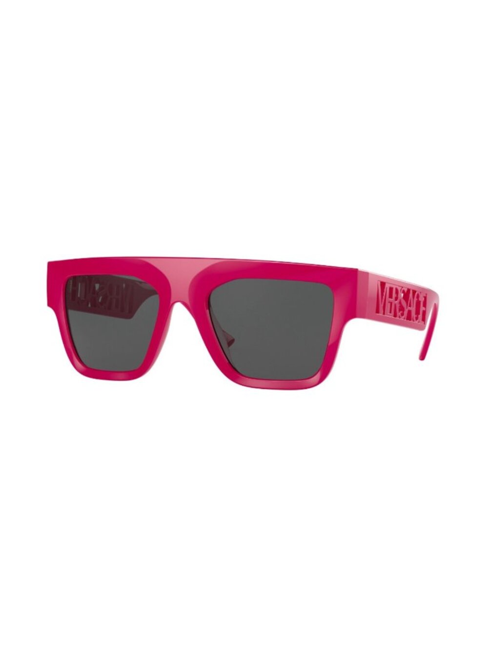 Versace VE4430U 536787 Fuchsia Pink Grey Lens Rectangle Sunglasses Unisex